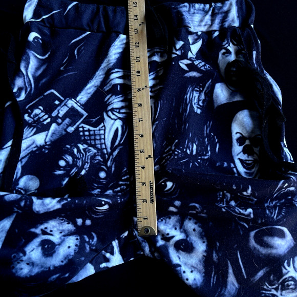 Halloween Horror Jogger Pants Womens Medium All Over Print Scary Movie - Picture 11 of 13